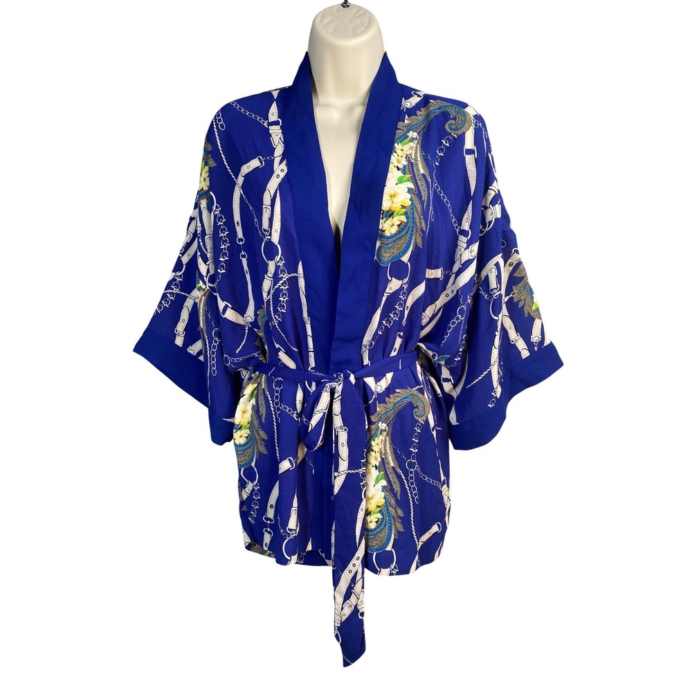 Soho New York & Company Kimono Large Equestrian Chain Print Old Money Resort